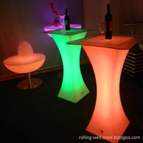 Glowing LED Table, LED Nightclub Furniture, Plastic LED Party Furniture